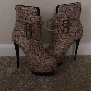 Snakeskin Bootie